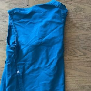 Rafaela Oversized Crop Top in Pacific Blue